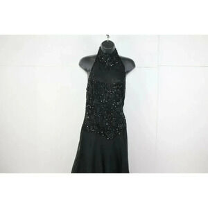 Niteline black beaded evening dress size 4
